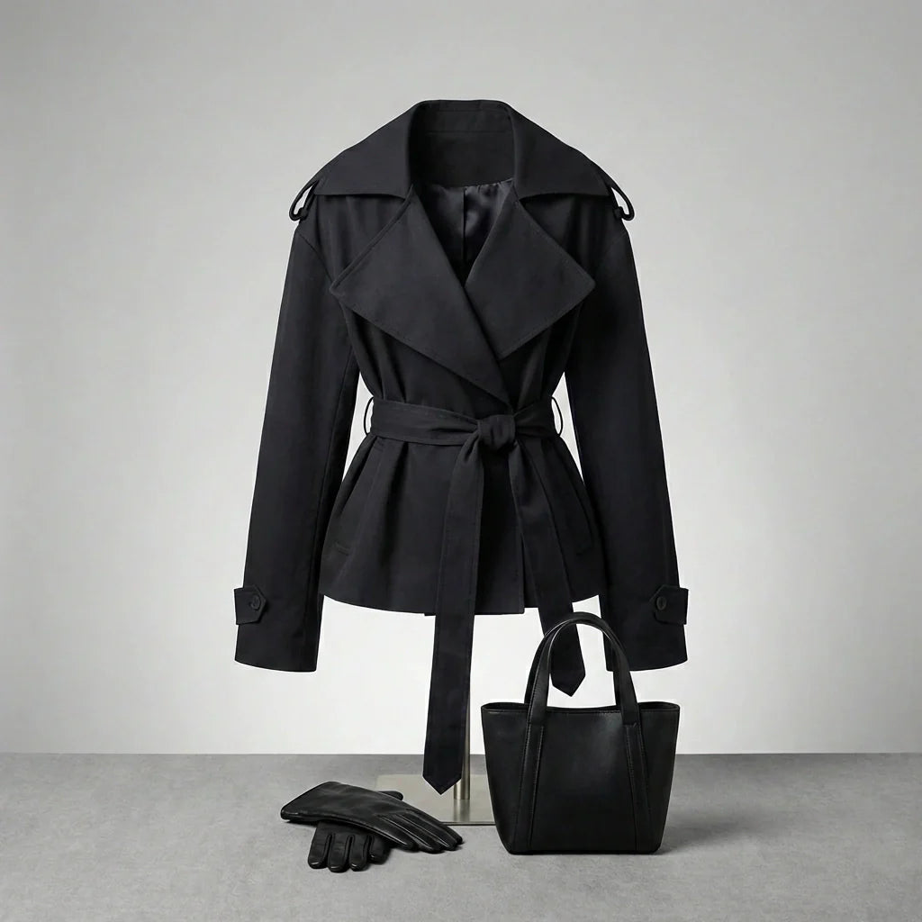 Varelle - Structured Belted Short Trench Coat